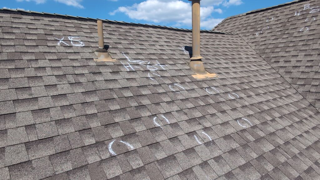 Hail Damage on a Lantana, TX roof