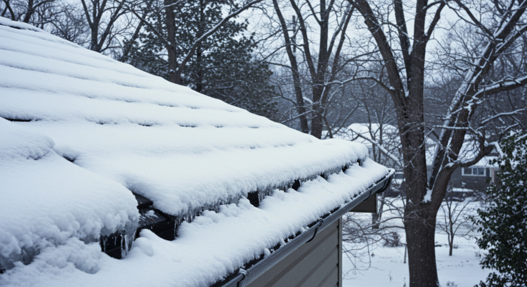 Snowy Fort Worth Texas Roof